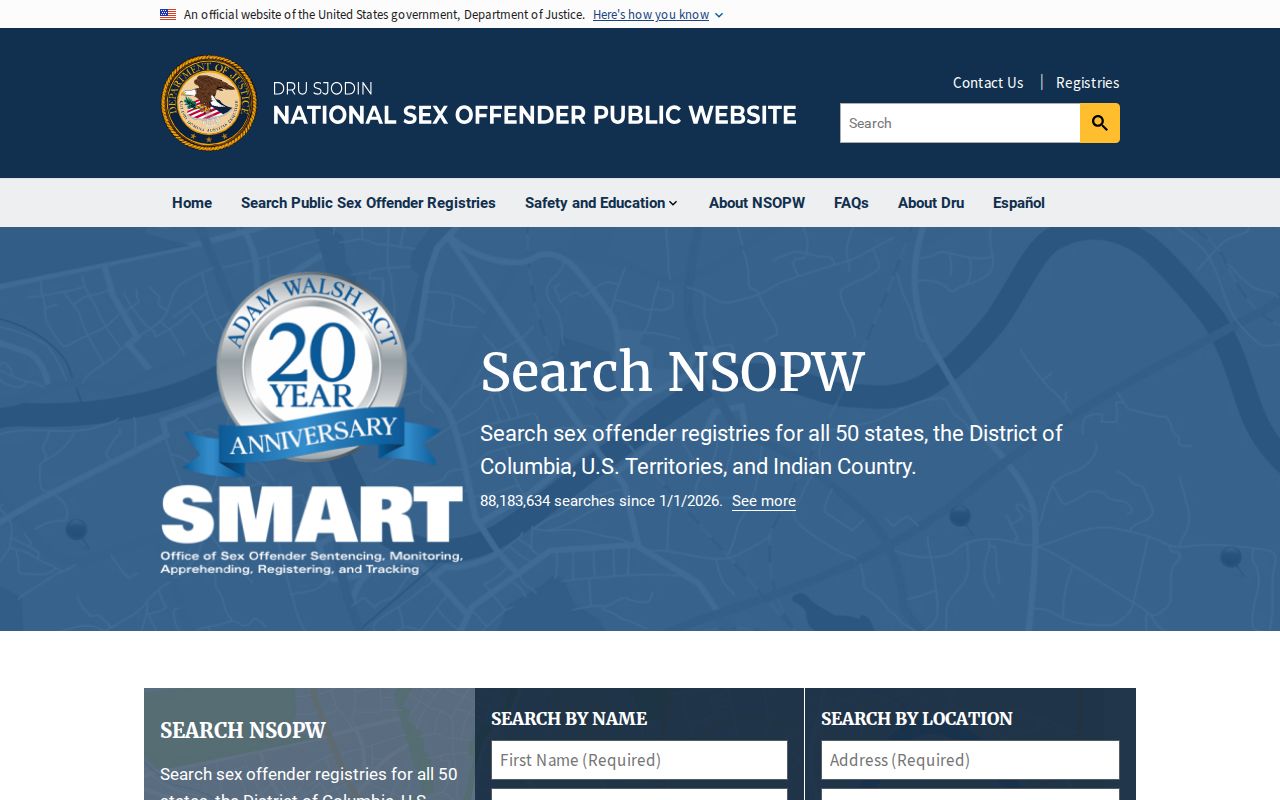 National sex offender search supporting Platte County criminal history checks