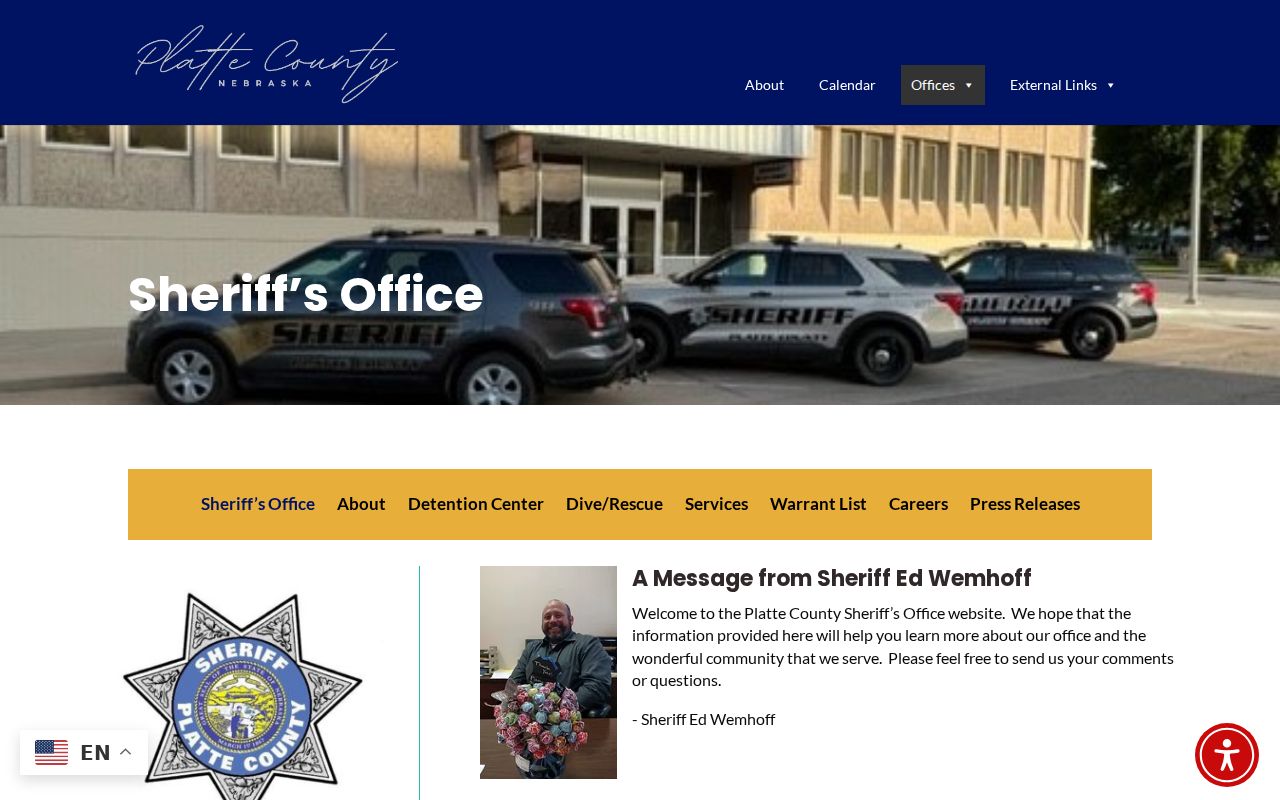 Platte County arrest history Sheriff Office contacts